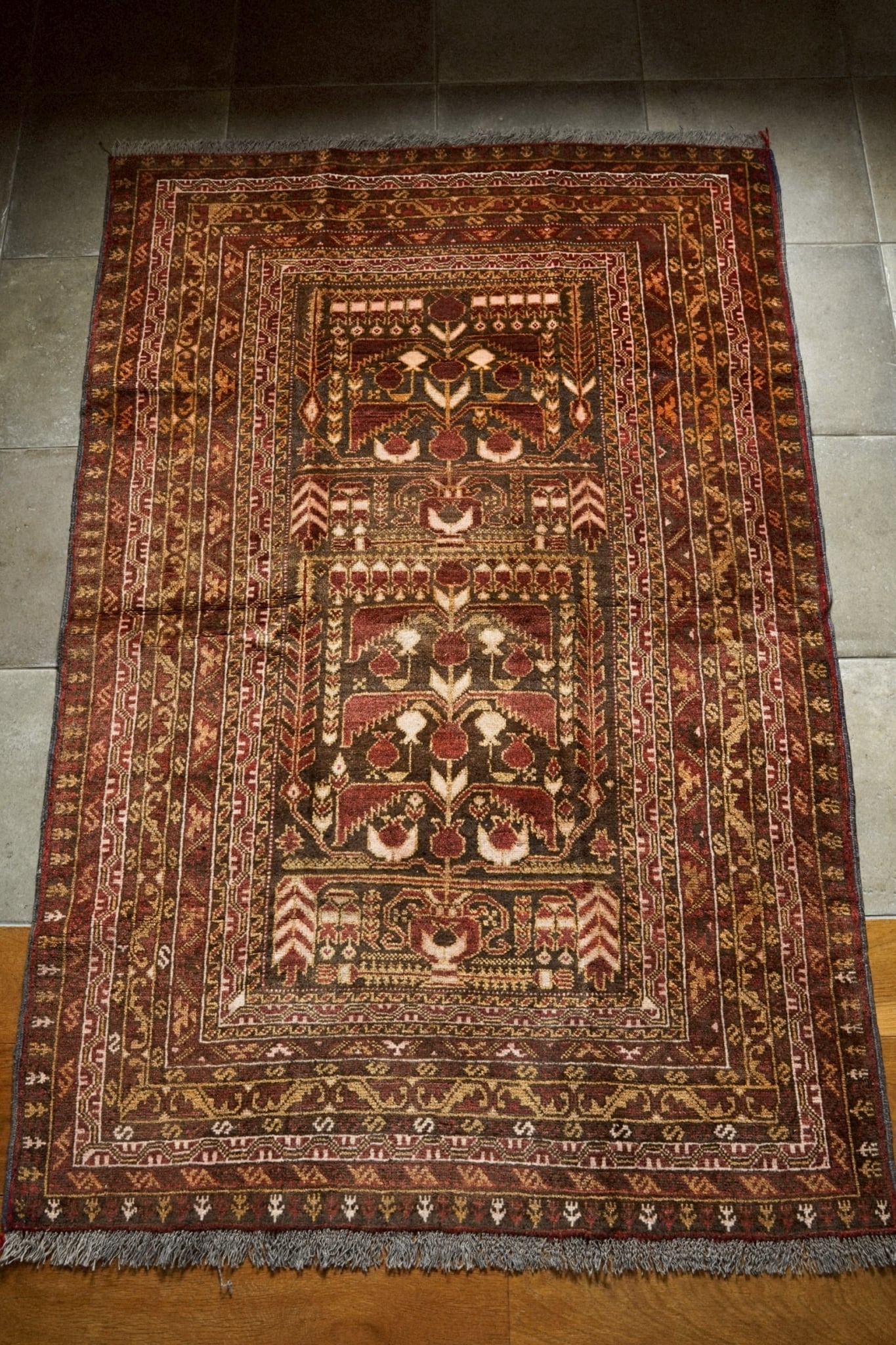 1387-Vintage Turkmen Ali Khoja rug | 手織りのヴィンテージラグ専門
