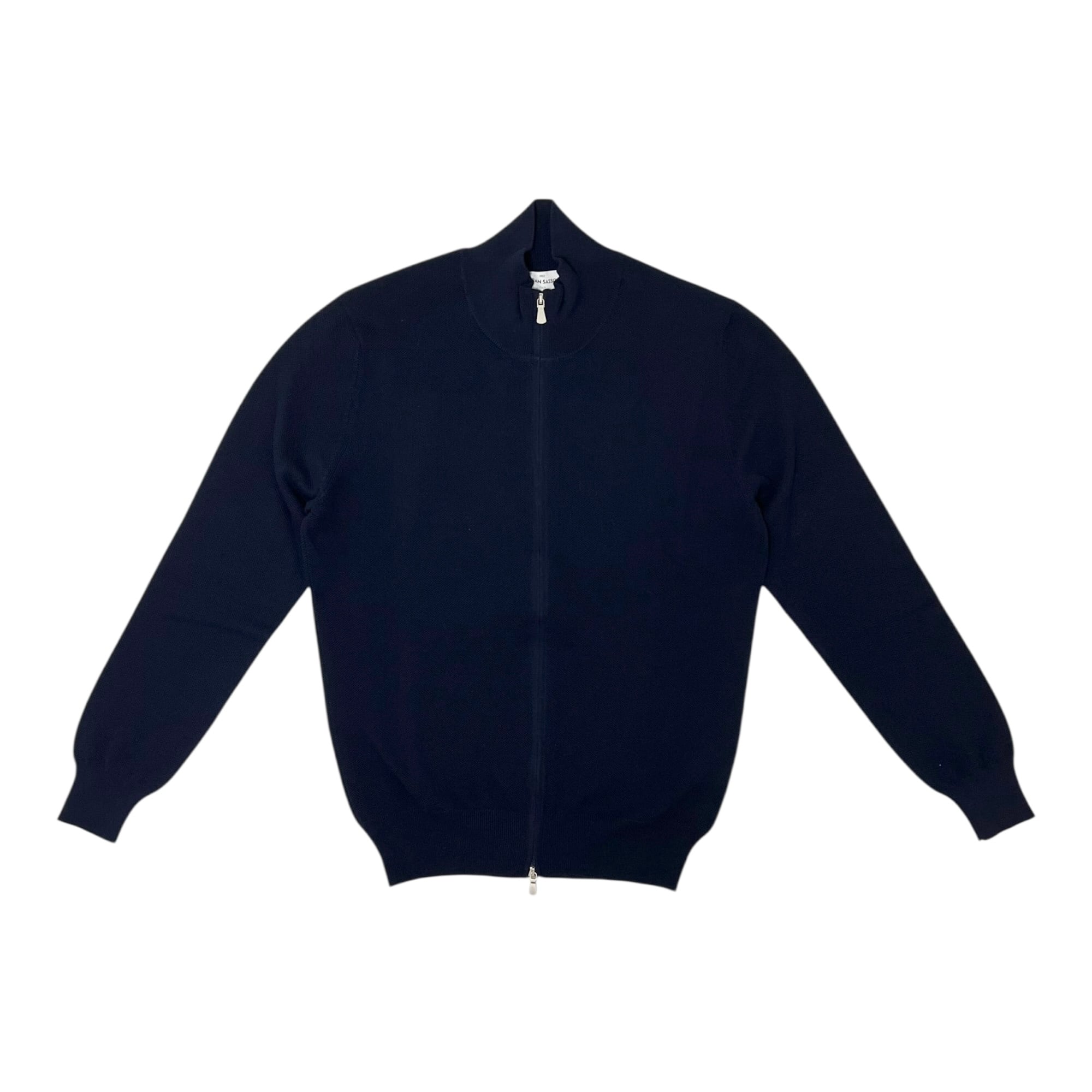 GranSasso(グランサッソ) Stand Collor Cotton Knit Blouson(57178/20678/598)/NAVY