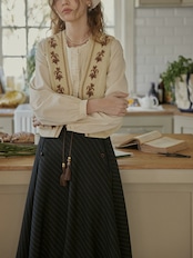 Folklorique Bistre Embroidery Vest F0790