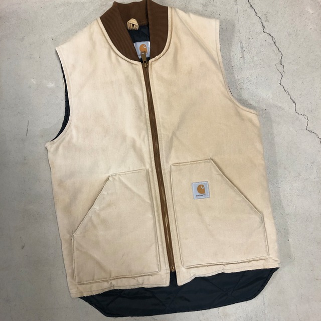 1990'S CARHARTT DUCK BEIGE VEST