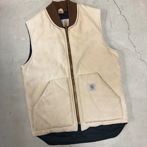 1990'S CARHARTT DUCK BEIGE VEST