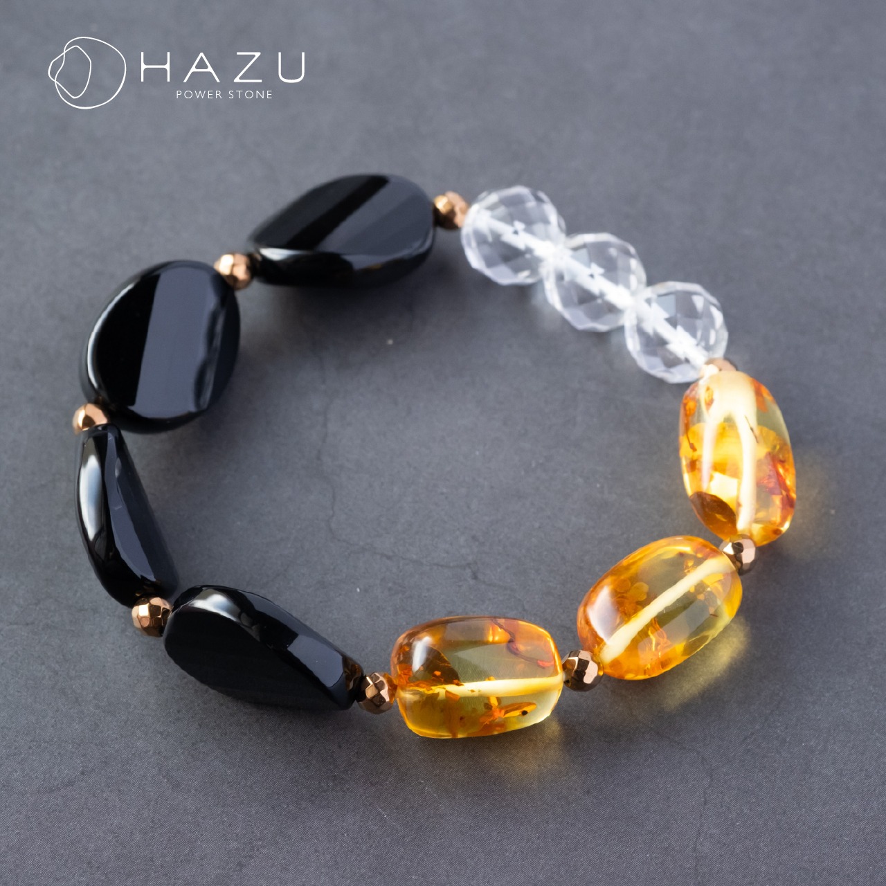 【再販】悪縁を断ち、全てのコンディションを整える［アンバー（琥珀）／オニキス／水晶］