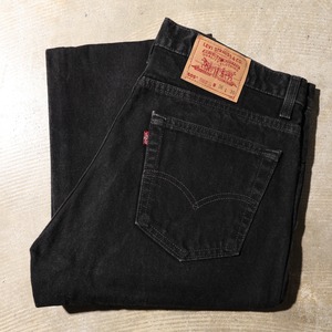 極美品 36×30 USA 96年 Levi’s 505 サルファー ブラック デニムパンツ