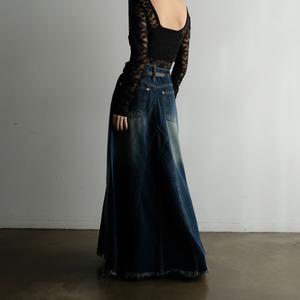 FADED LONG DENIM SK