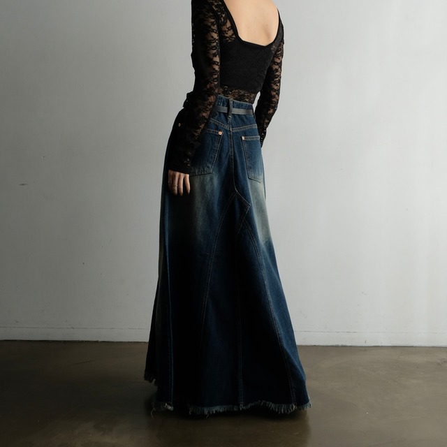 FADED LONG DENIM SK