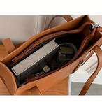 スクエアバック レディースバック 2色 ブラウン トートバック Y2K 仕事カバン デイリーバック