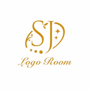 No524 SとJのロゴ【アルファベット、S、J、単色、シンプル、ナチュラル、女性、美容、サロン、エステ、ネイル、ショップ】