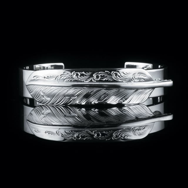 鷲見太郎 BRACELET ブレスレット】12mmプレーンバングル/Lアラベスク