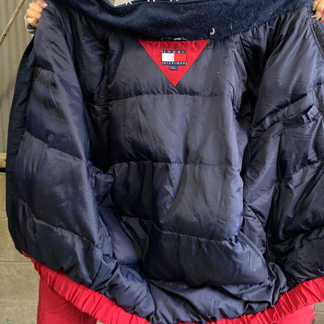 90年代 TOMMY HILFIGER トミーヒルフィガー ダウンジャケット メンズL 