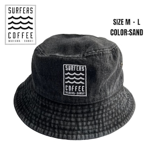 SURFERS COFFEE バケットハット　（刺繍）　デニムブラック