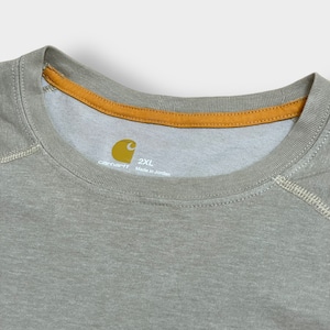 【Carhartt】2XL ビッグシルエット ワンポイント ポケットTシャツ ポケT カーハート FORCE ラグラン 半袖 夏物 US古着