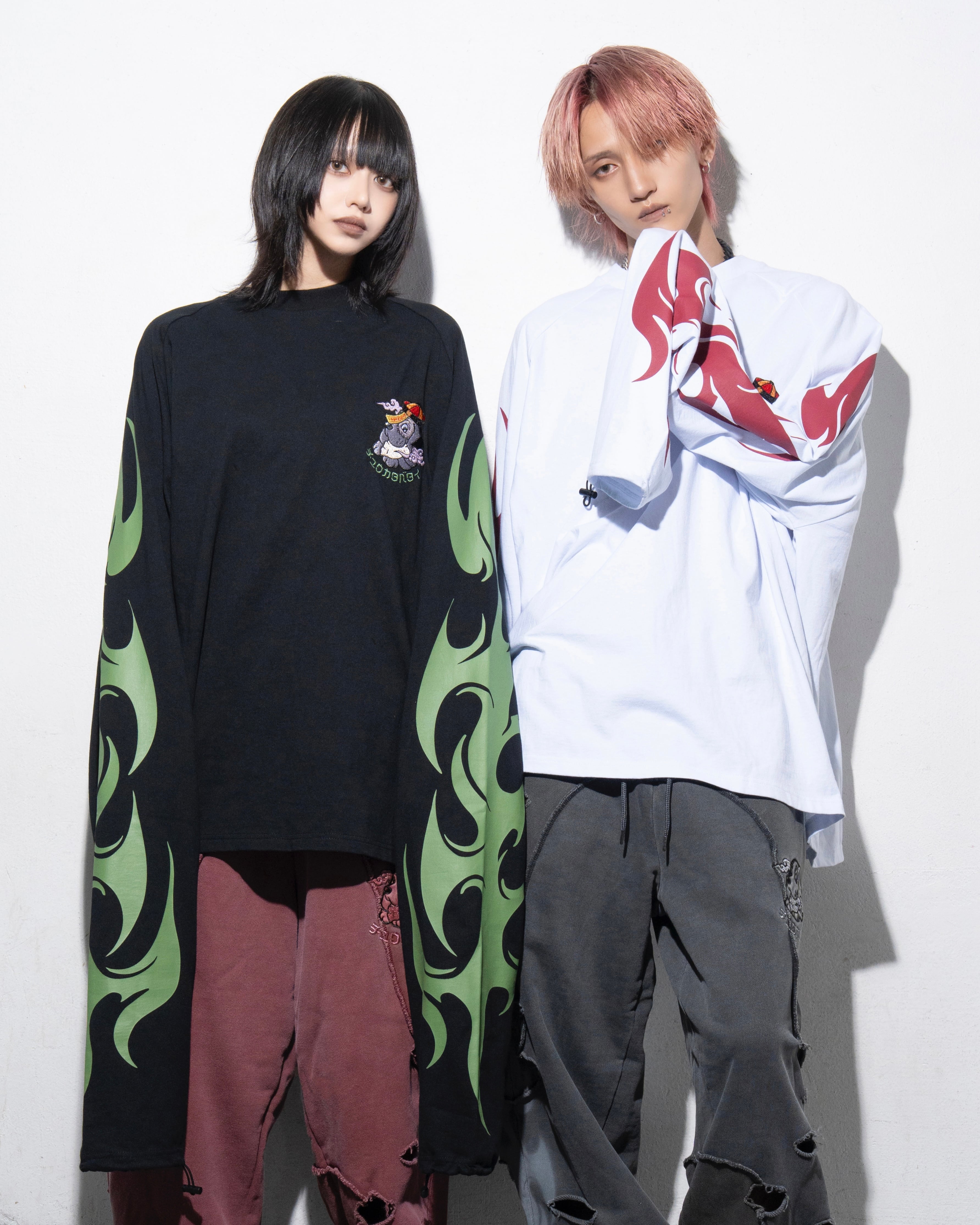 GALFY×チュウカタベタイ ロンT/黒 | チュウカタベタイ