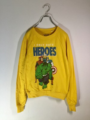 MARVEL キャラクタープリントスウェット ラグラン 薄手