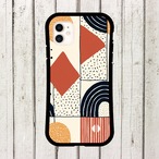 受注生産 iPhoneケース 赤い菱形のレトロ護符｜幾何学柄 TALM084A