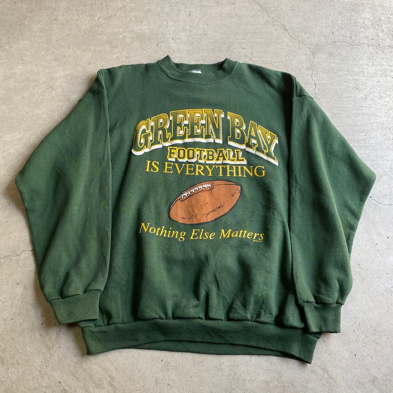 90年代 TRENCH NFL GREEN BAY PACKERS グリーンベイパッカーズ スウェットシャツ トレーナー USA製 メンズL ヴィンテージ /eaa300985