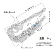 月ラインストーン ブレスレット W259