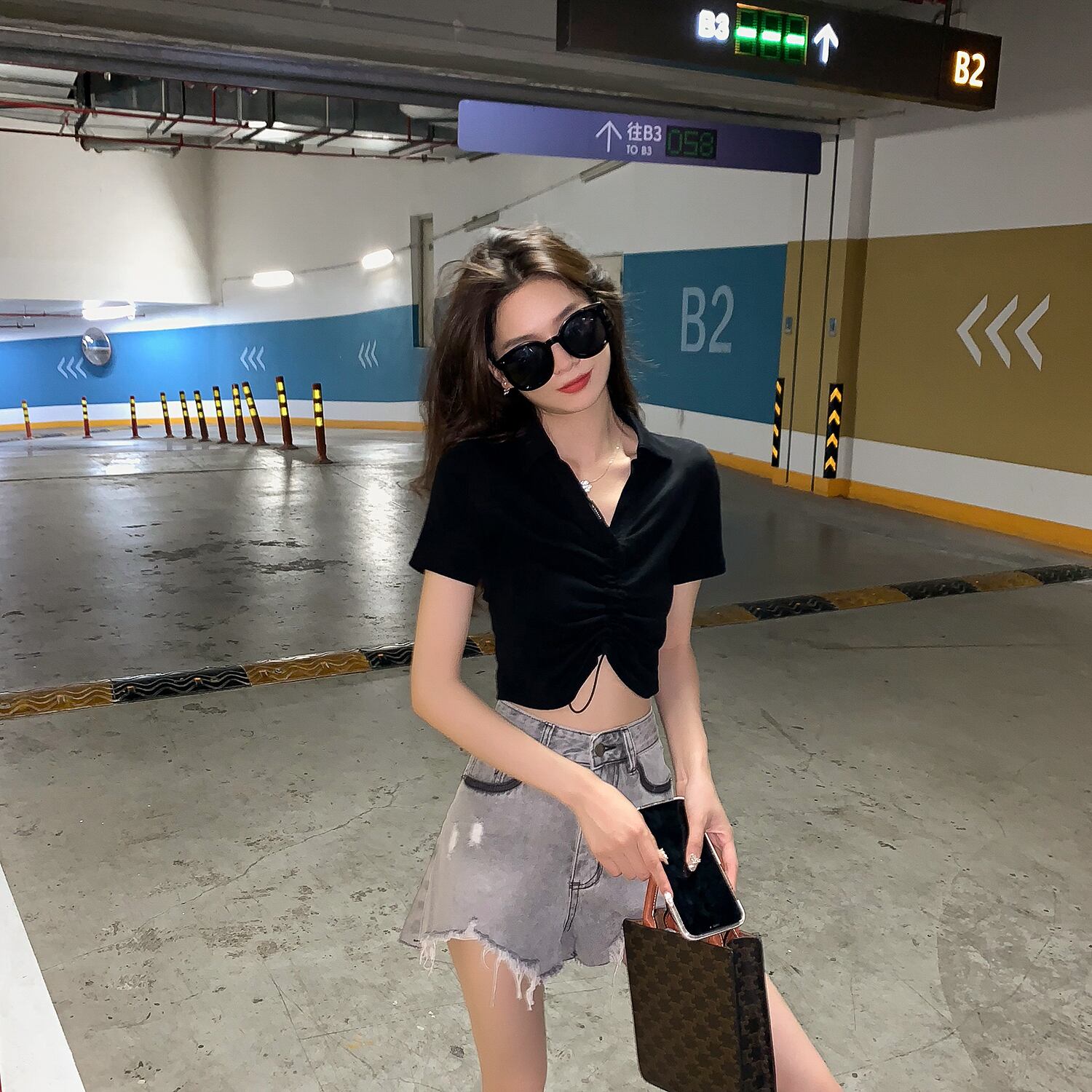 ショートTシャツ サマーホワイトウェストトップス 夏物 6Du_Shop_Women75101698328