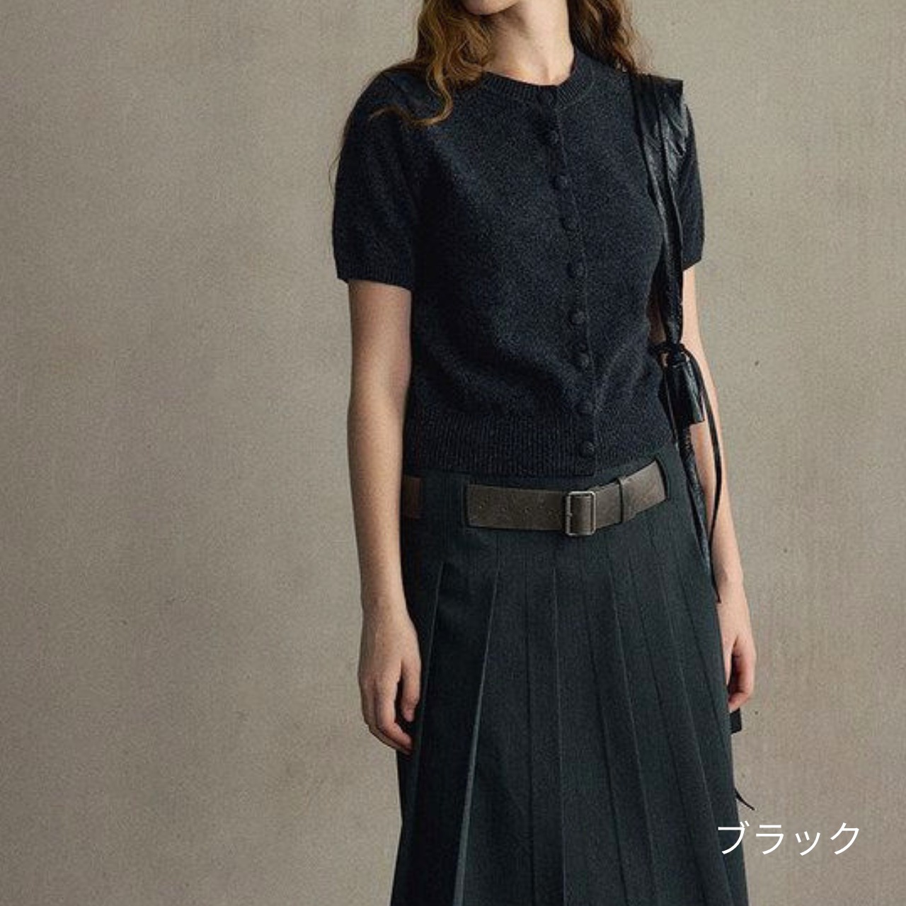 Wool Blend Short Sleeve Cardigan【6color】　T6184