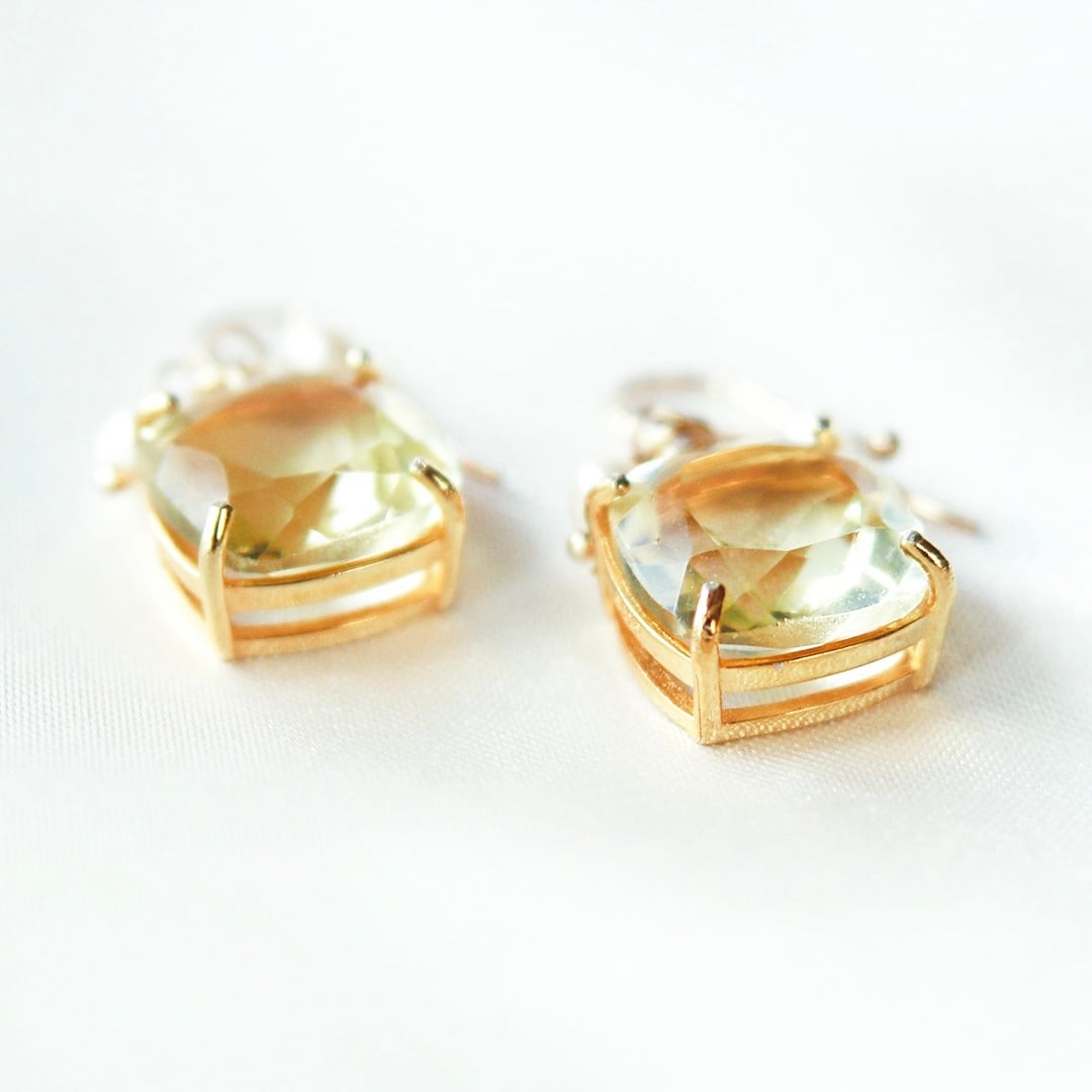 Dolciumi Piccoloピアス（レモンクォーツ）ピアス金具14KGF | INCANTO