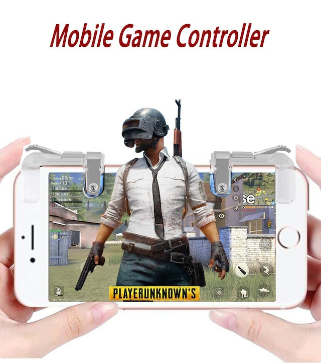 荒野行動 PUBG Mobile対応 クリアコントローラー ゲームパッド スマホコントローラー 透明 スマホ用