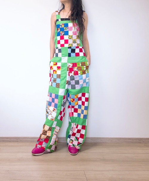 Vintage patchwork overalls
