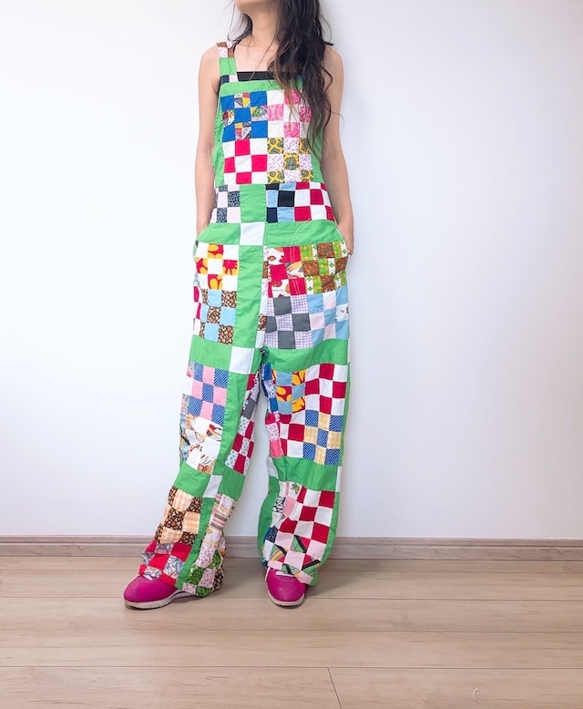 Vintage patchwork overalls