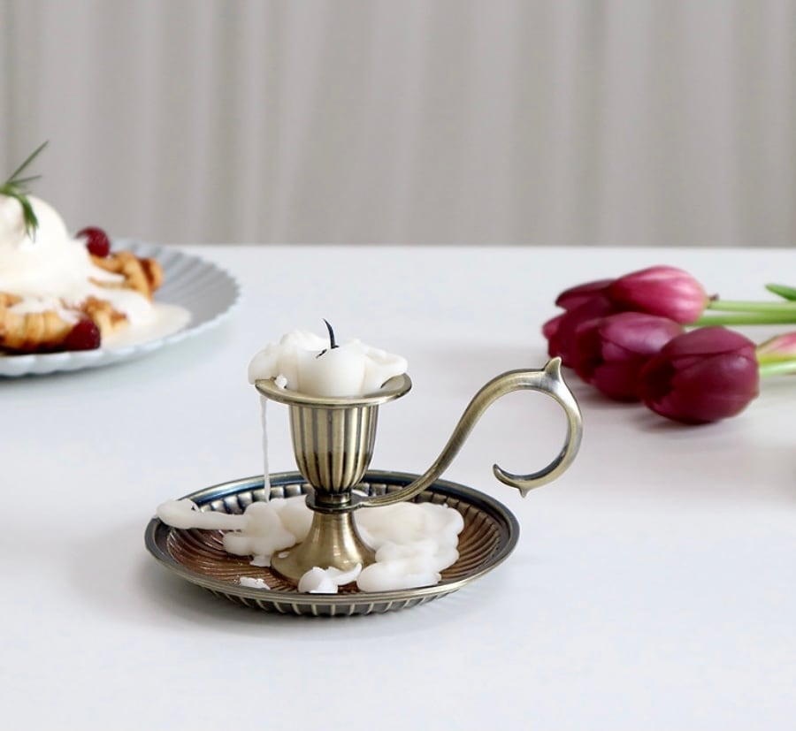 antique candle holder 2types / アンティーク ヴィンテージ ハンドル