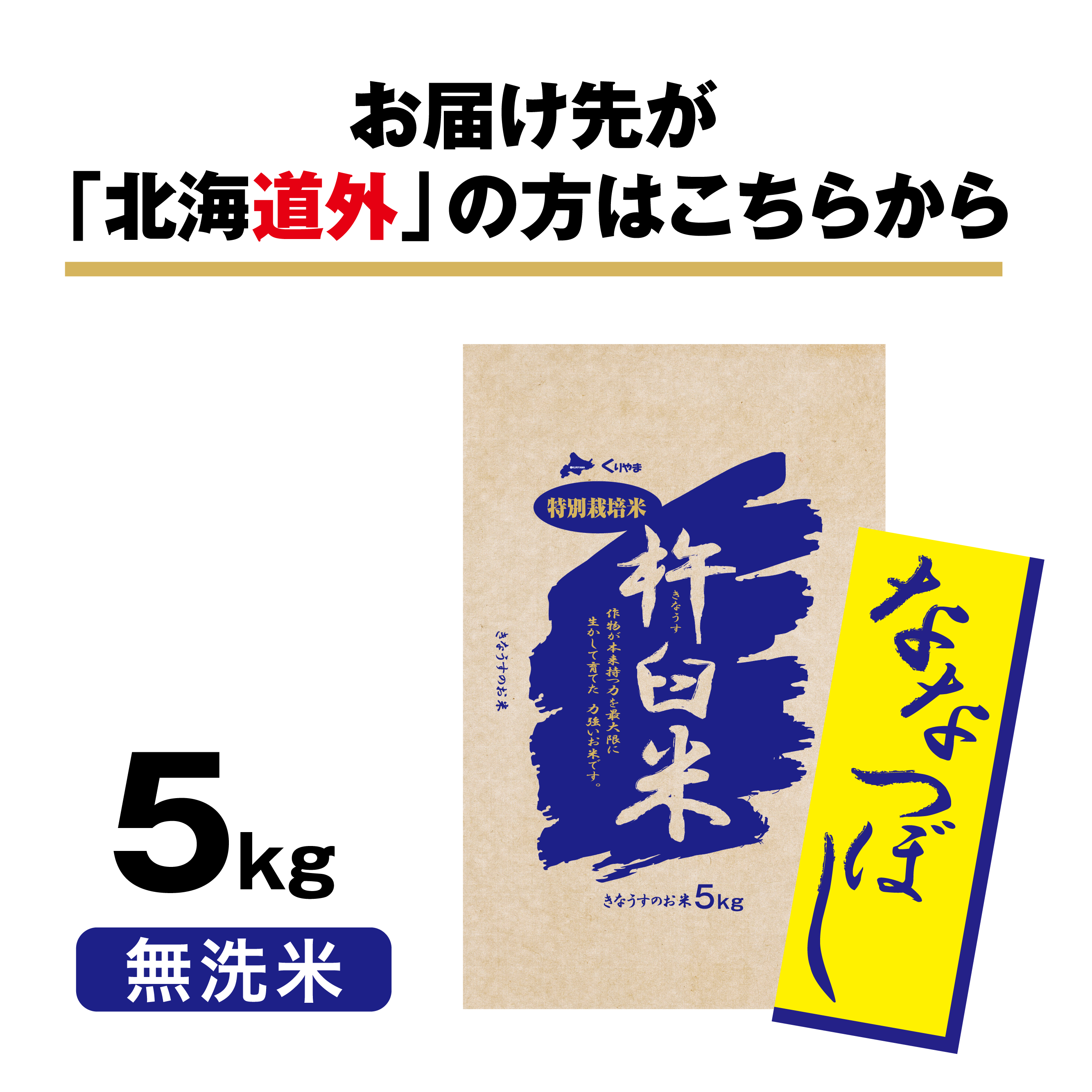 特別栽培米　ななつぼし5kg（無洗米）　北海道きなうすファーム　北海道栗山町きなうすファーム通販サイト