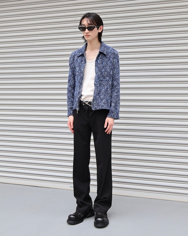 Random pile short length blouson