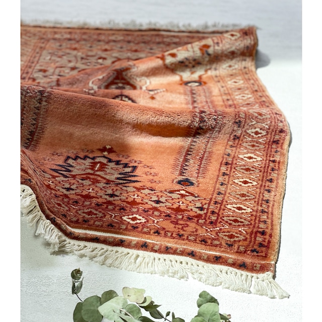 ヴィンテージラグ｜スモール vintage rug small * エモーショナルベージュピンク emotional beige-pink 61×102 [sra068]