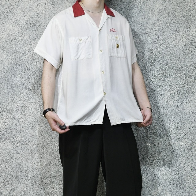 ~60's NAT NAST rayon bowling shirt