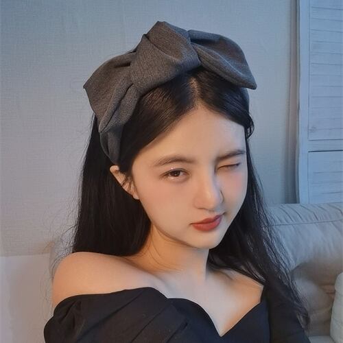 ALEXANDRE ベルベット カチューシャ ブラウン ALEXANDRE DE PARIS