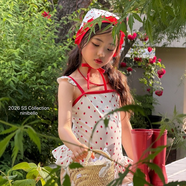 【6/18〆予約】<ninibello>  Rosieberry swimwear (bonnet set)