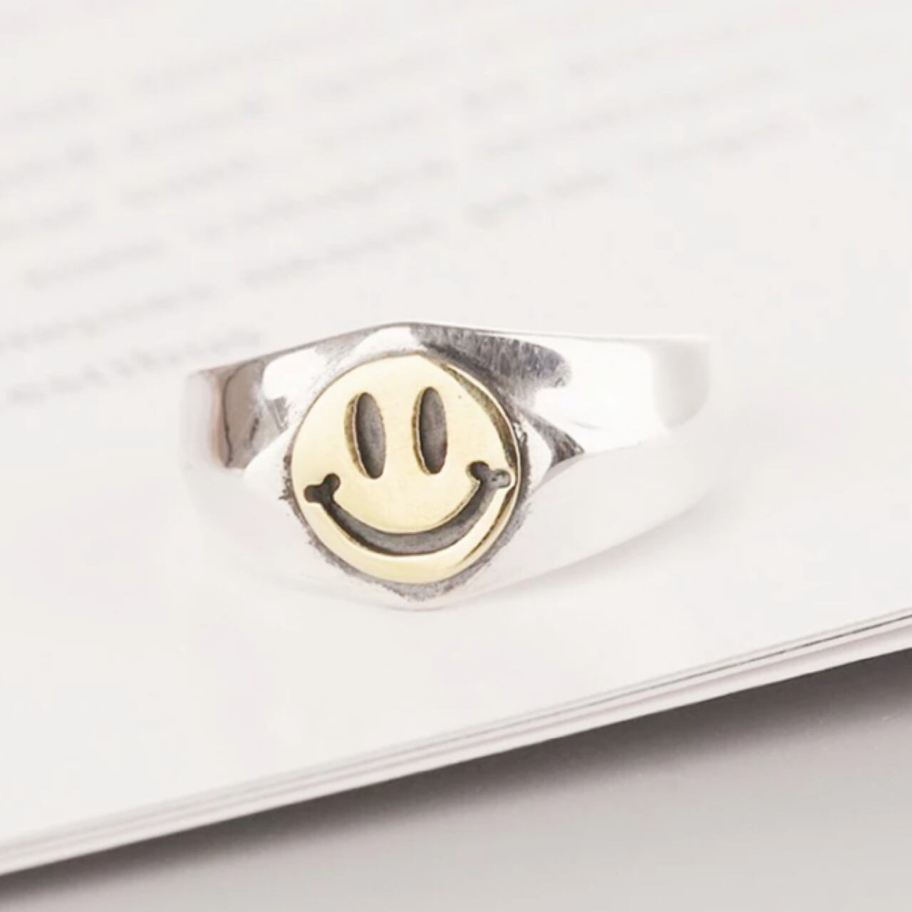 ニコちゃんモチーフ シンプルデザイン 【Ring シルバー925 #25 ニコちゃんモチーフ シンプルデザイン 【Ring シルバー925 #25