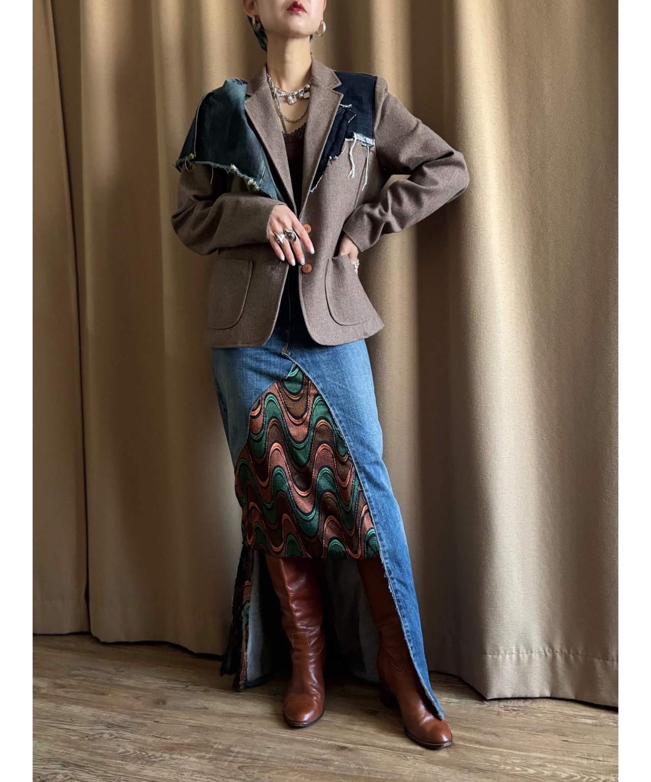 MADE IN U.S.A. docking design remake jacket-4492-1