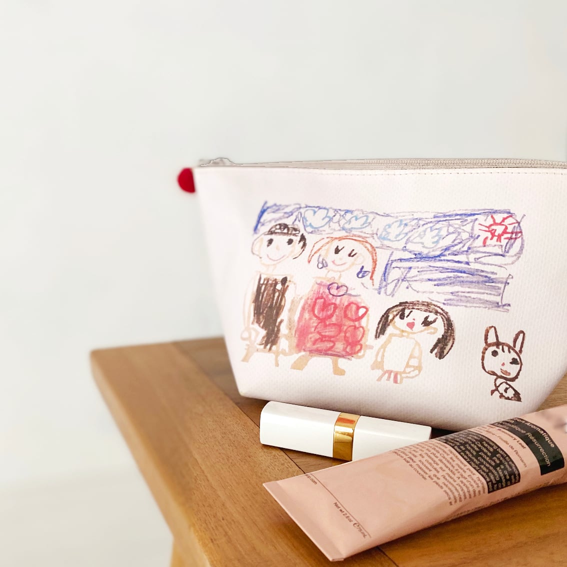 ボンボン付きポーチ◇ | リトルピカソ ｜子どもの絵で作る鞄と雑貨 ｜