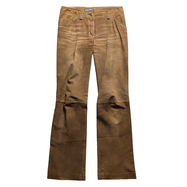 2002AW pig suede flair pants