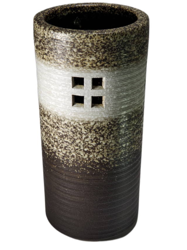 刷毛目傘立 （信楽焼き・陶器・傘立て・梅雨・雨・玄関・収納・B037-08