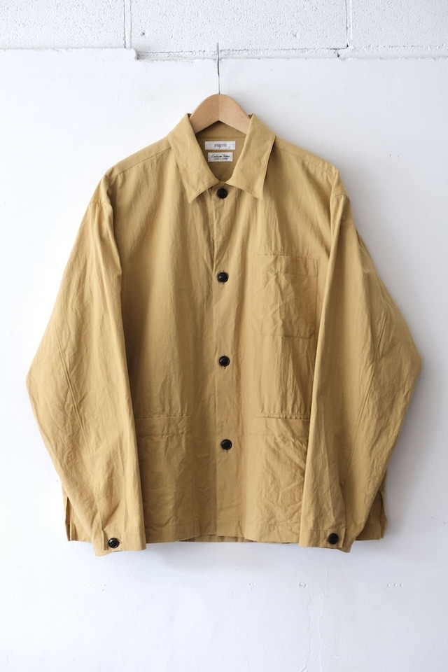 FUJITO Shirt Jacket　Beige,Dark Navy