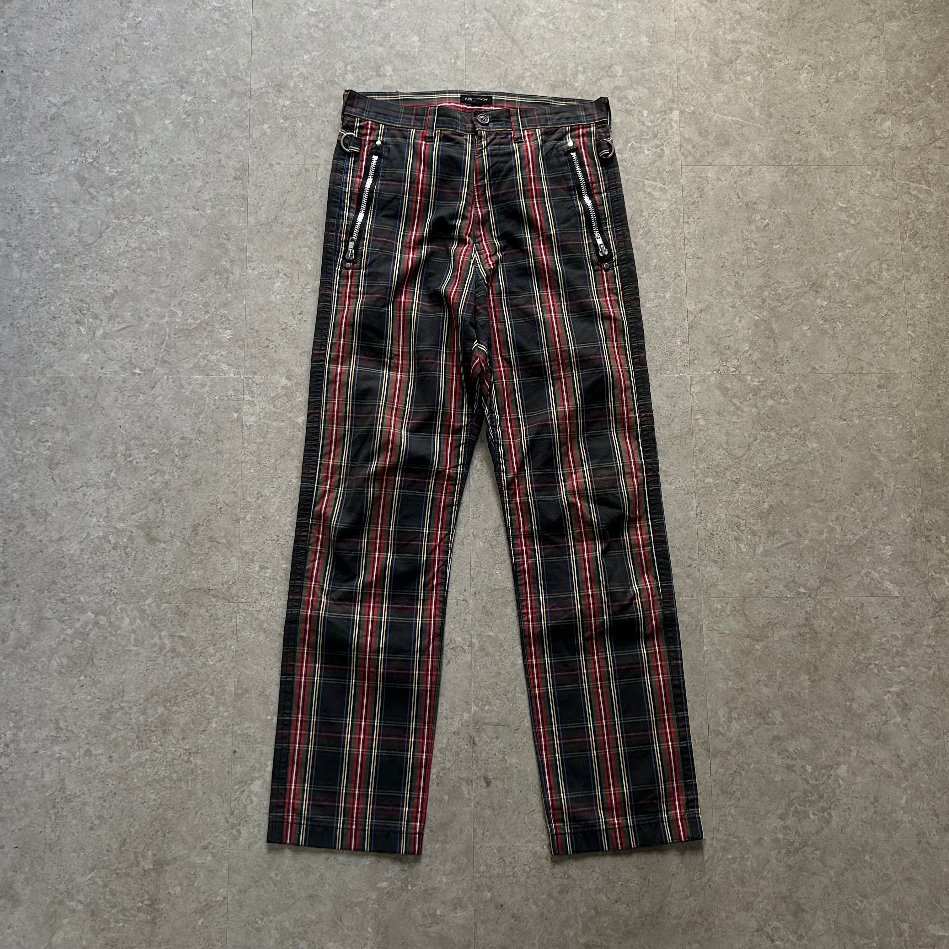 "ボトムスのみ"00s MILK BOY check pattern cotton fabric pants【仙台店】