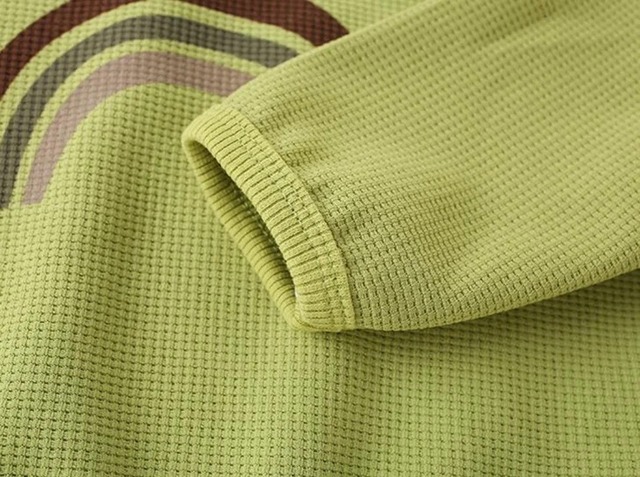 【取寄】シンプルかわいいレインボーワッフルカットソー