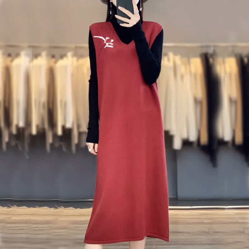 初回送料無料 ノースリーブワンピース ニットロングワンピース レーディスファション商品