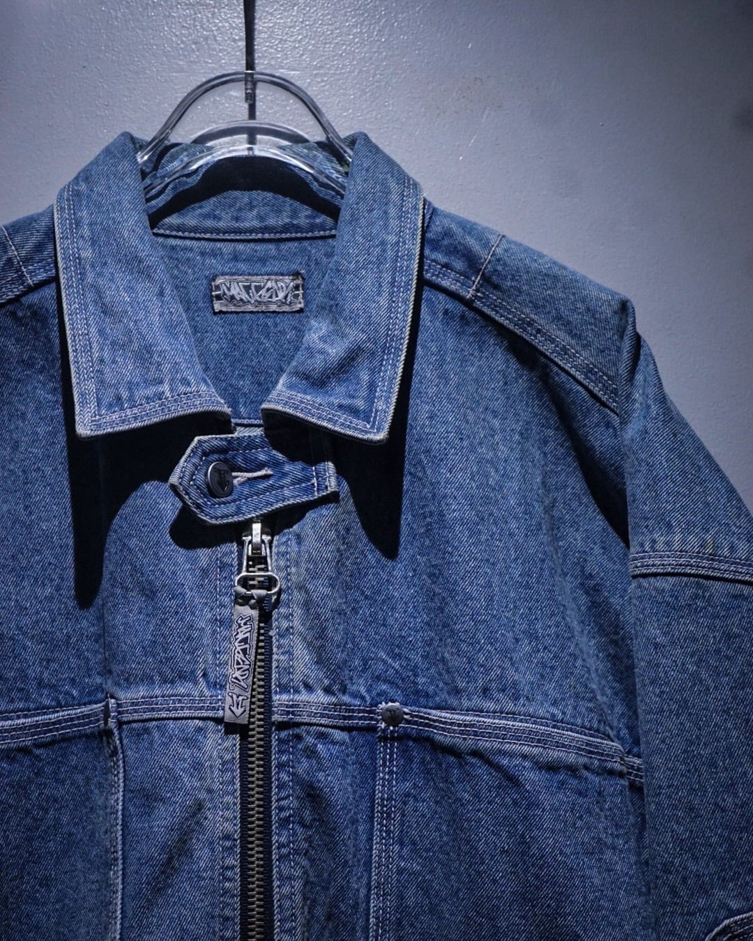 add (C) vintage】“MACGEAR” Good Aging Vintage Zip Up Denim Jacket