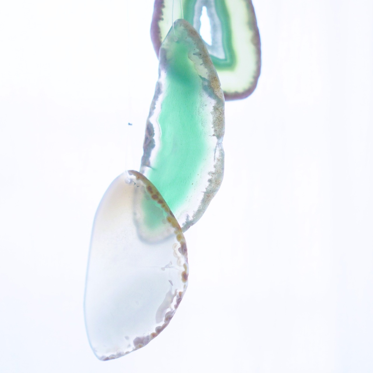 Ornithogalum 02 - アゲートヒーリングチャイム / Agate Sun Catcher Wind Chime 190