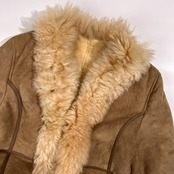 ニュージーランド製 HOMESTEAD SHEEPSKIN PRODUCTS ムートンコート ジャケット シープスキン 羊革 サイズ 16/inches 38/97cm (L～XL程度)