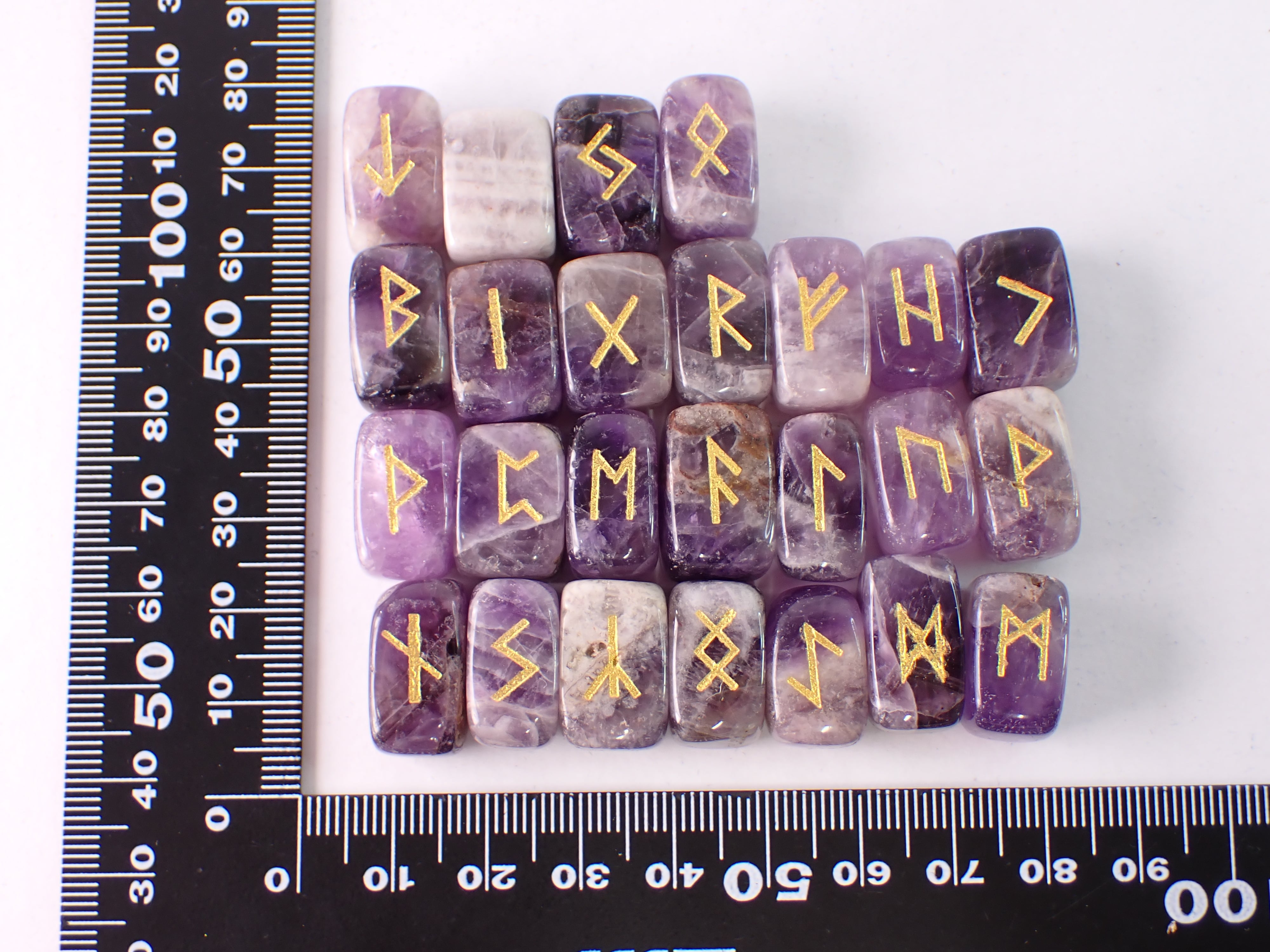 ルーンストーン アメジスト 25石セット [D1-204] | differencee