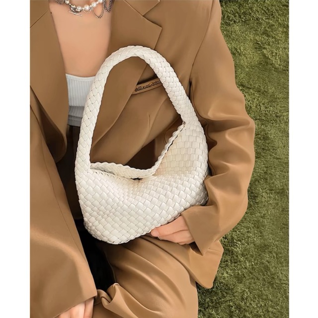 全6色/Woven leather shoulder bag　M4698