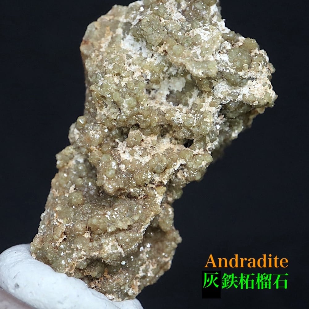 国産：アンドラダイト 灰鉄柘榴石 原石 12.3g AND184 鉱物 原石 天然石