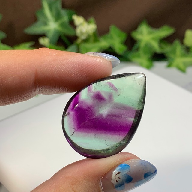 7.透明度高☆グラデーションフローライトルース・しずく型