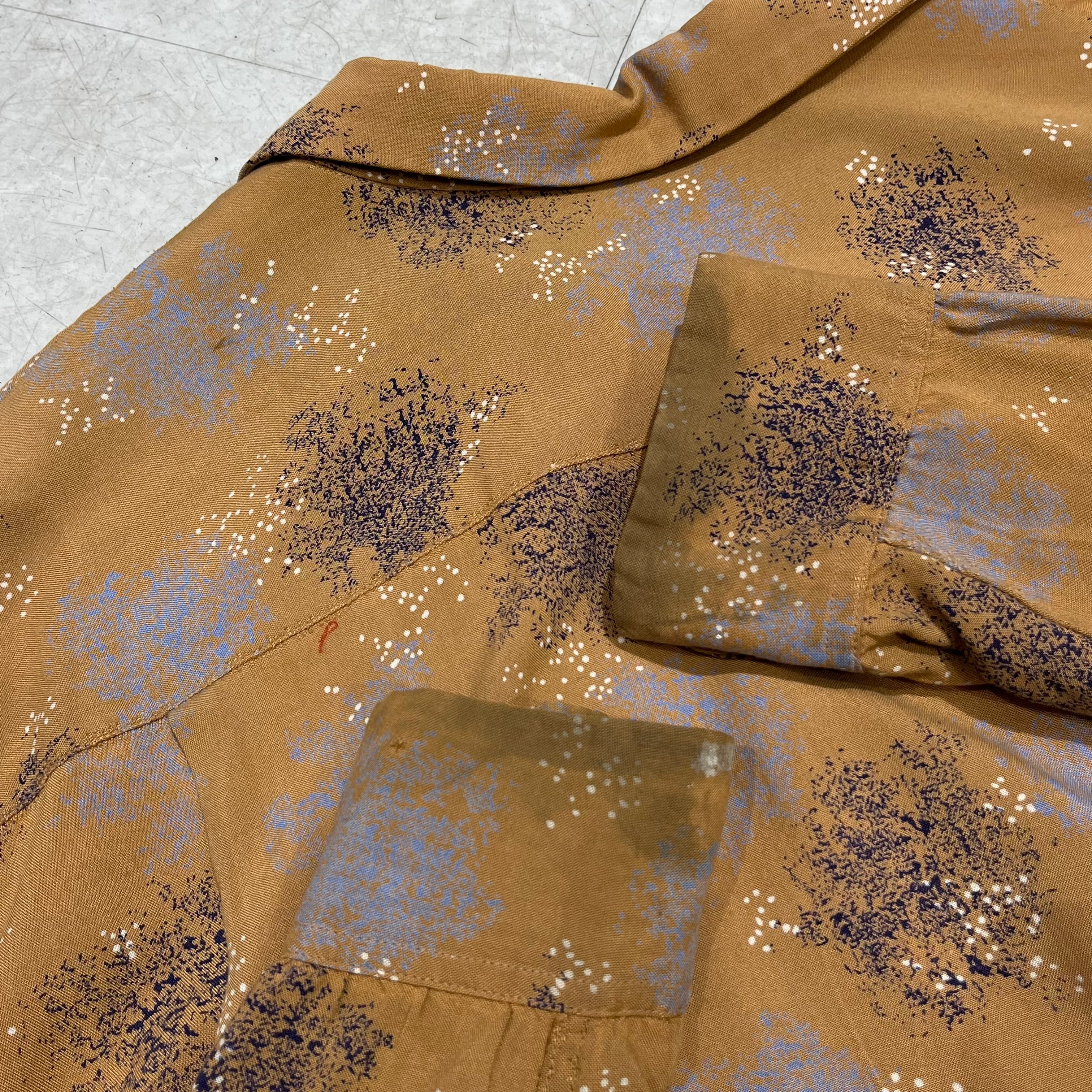 50s Town Craft Rayon Open Collar Shirt 50年代 タウンクラフト